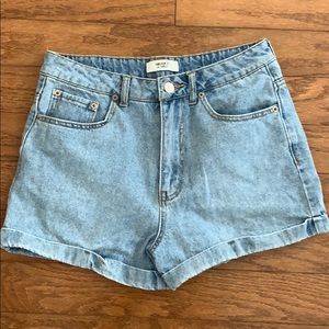 Forever 21 Light High Waisted Jean Shorts